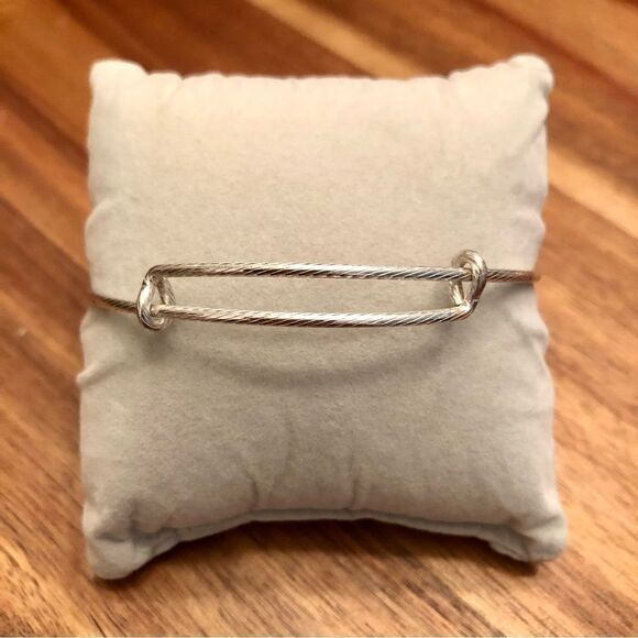 Alex and Ani | Silver Textured Bangle | Expandable - Picture 1 of 5